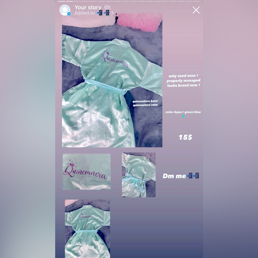 Quinceañera robe 😍😍👘with adjustable tying